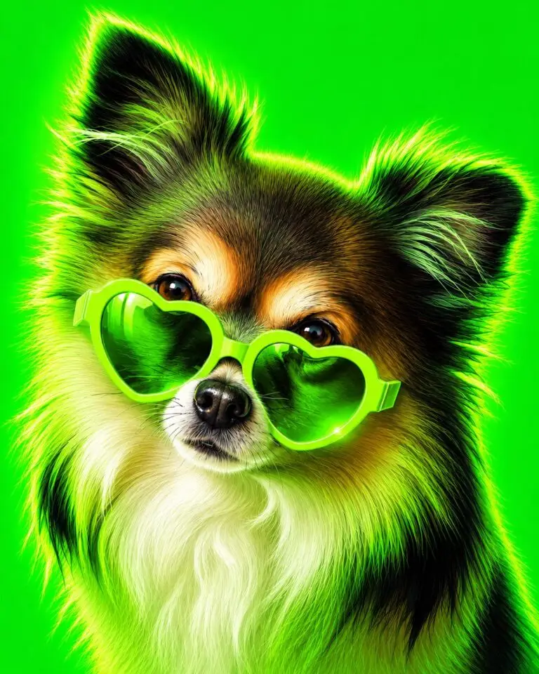 Hond klein Neon Groen Fureverart