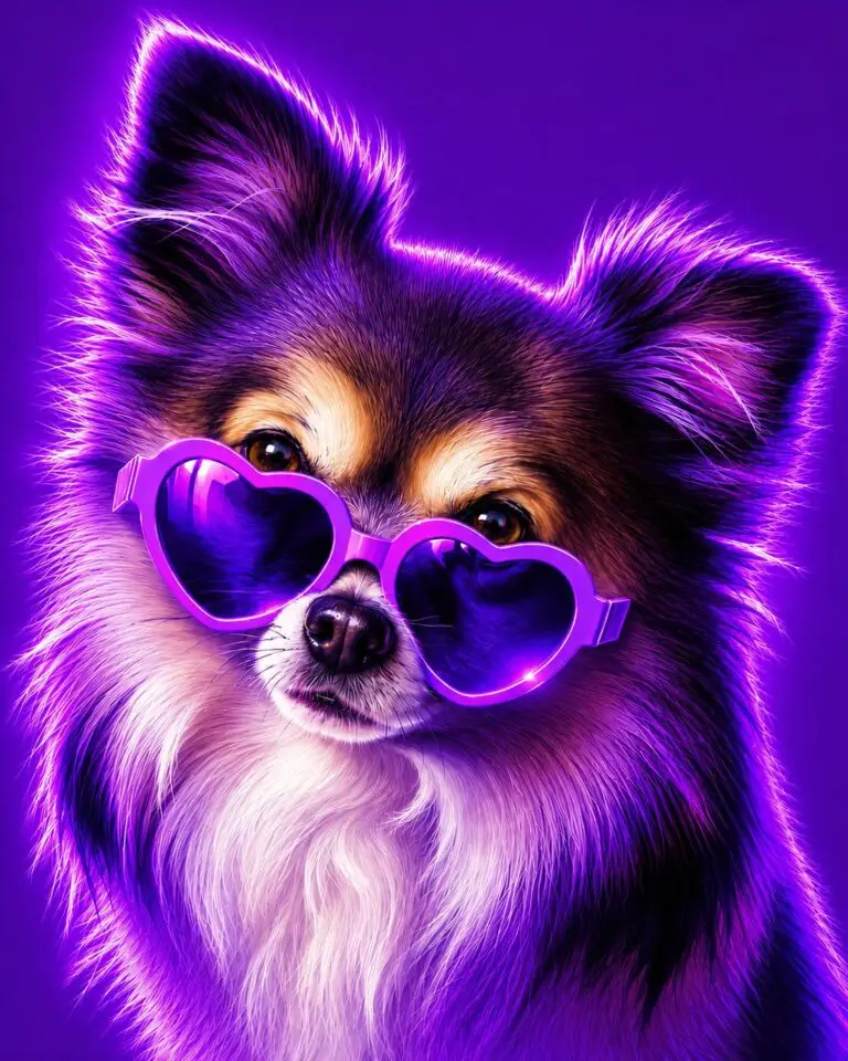 Hond klein Neon Paars Fureverart
